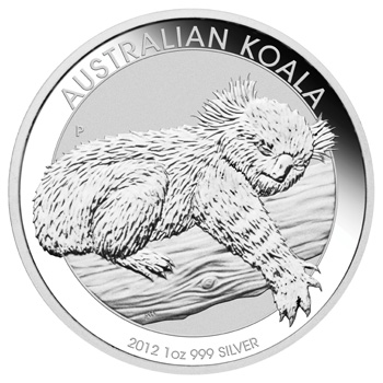 2012 Australian Koala 1oz Silver Bullion Coin Obverse L