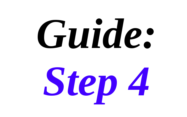 Guide: Step 4