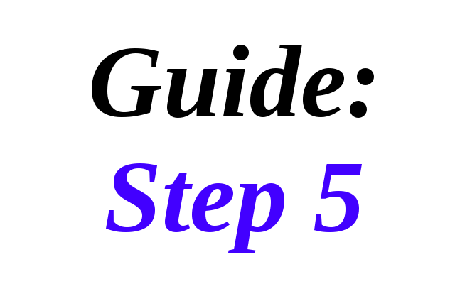 Guide: Step 5