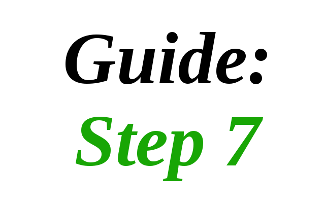 Guide: Step 7