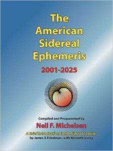 American Sidereal Ephemeris 2001-25 by Neil F. Michelsen Free Sidereal Astrology Vedic Jyotish Zodiac Star Signs Constellations